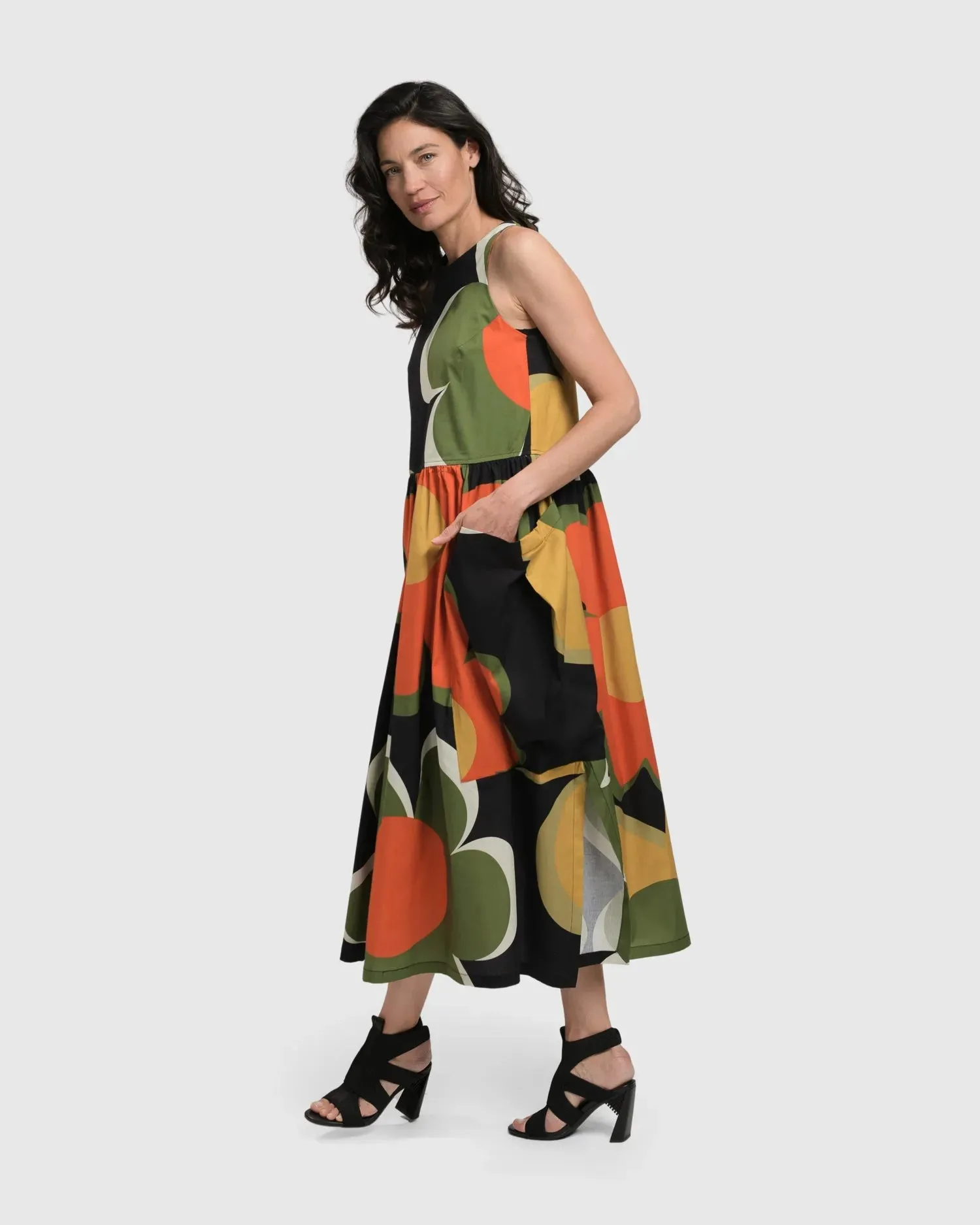 DINA SLEEVELESS MAXI DRESS, FLORAL