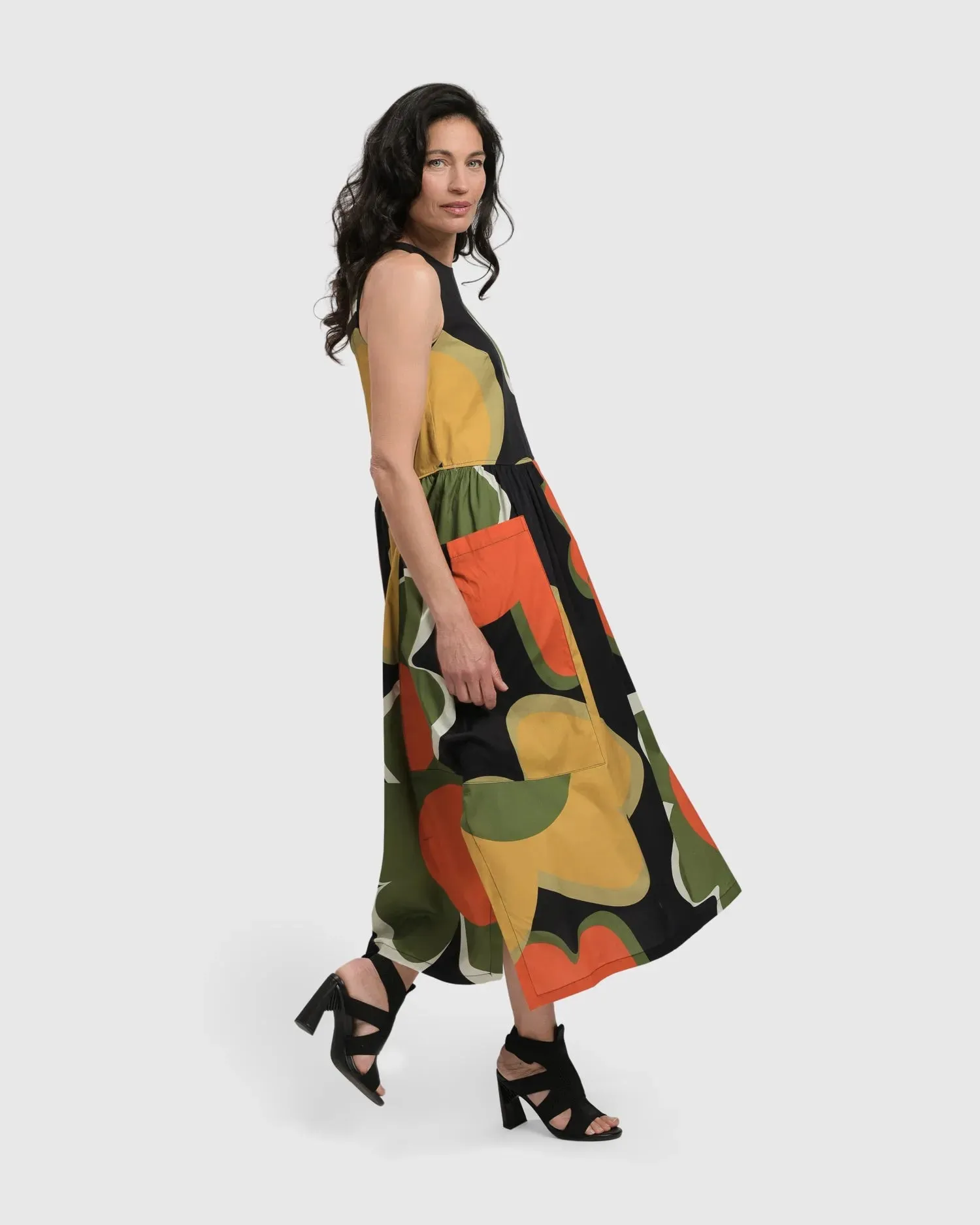 DINA SLEEVELESS MAXI DRESS, FLORAL
