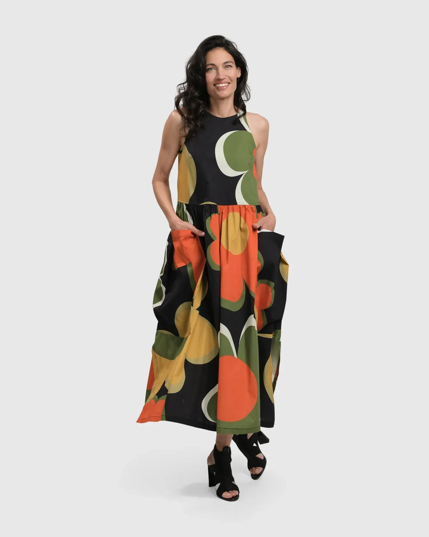 DINA SLEEVELESS MAXI DRESS, FLORAL