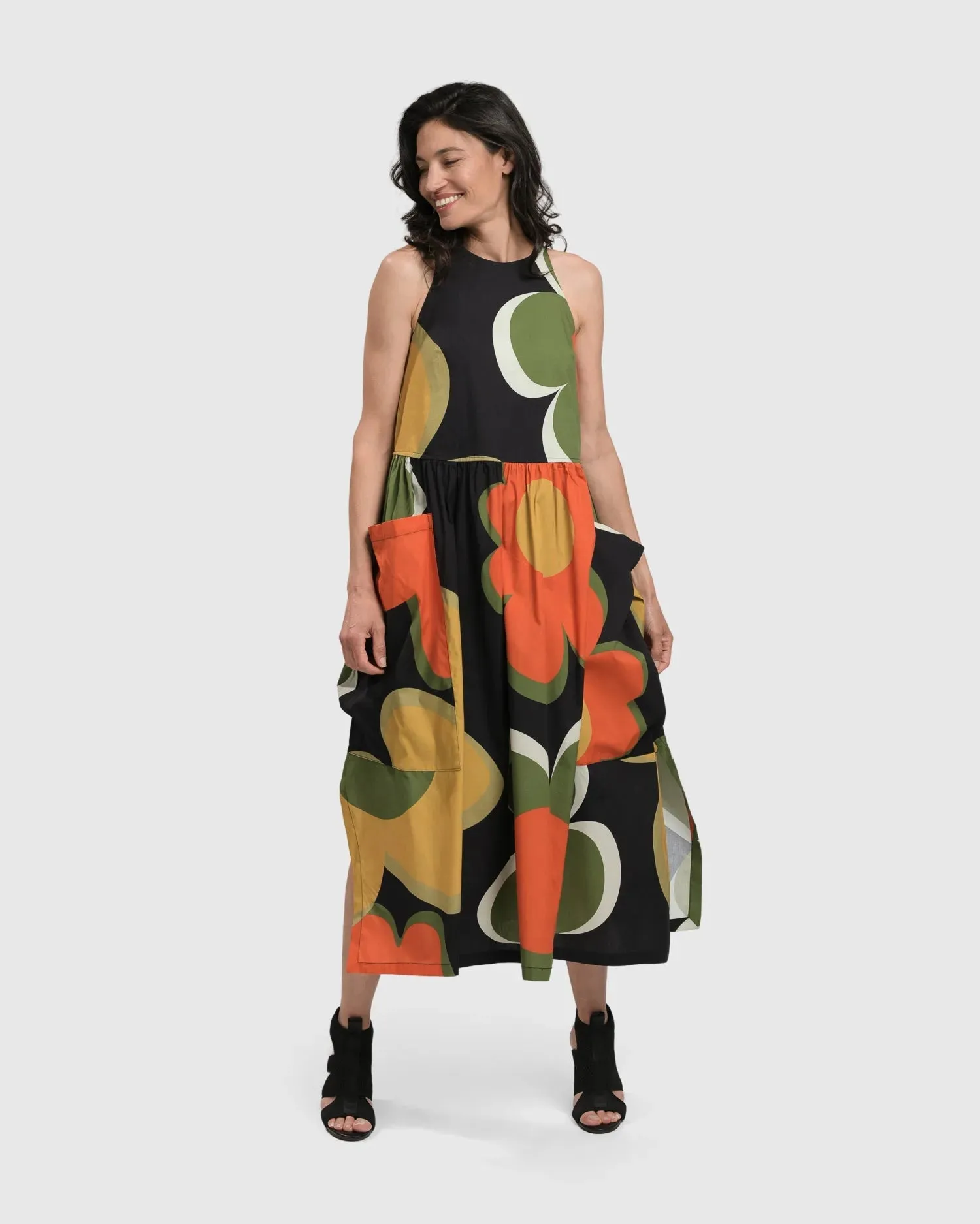 DINA SLEEVELESS MAXI DRESS, FLORAL