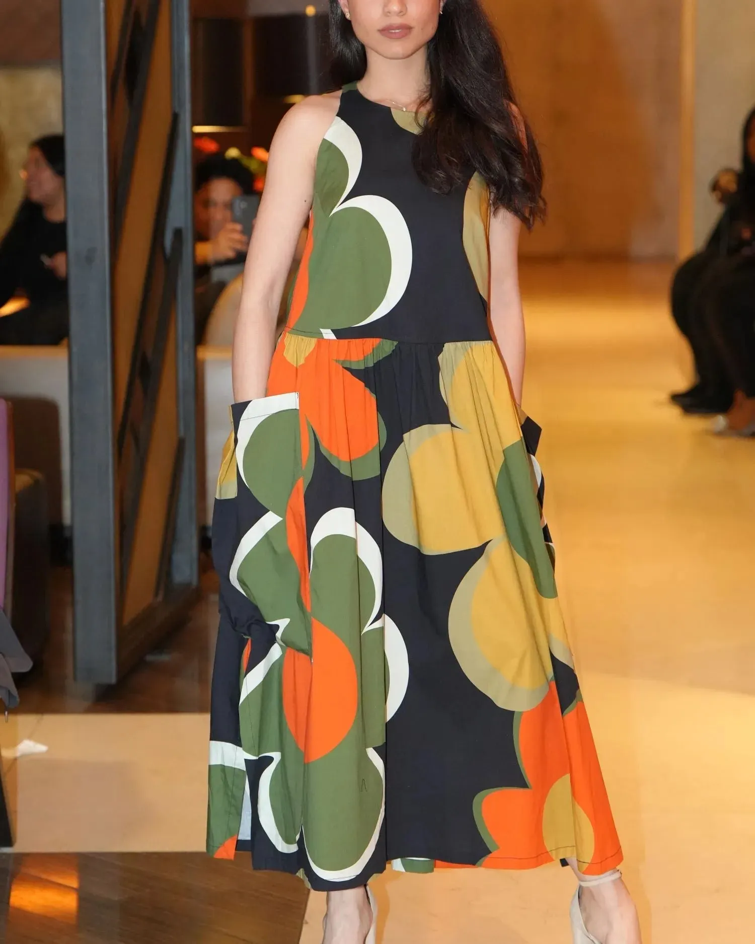DINA SLEEVELESS MAXI DRESS, FLORAL