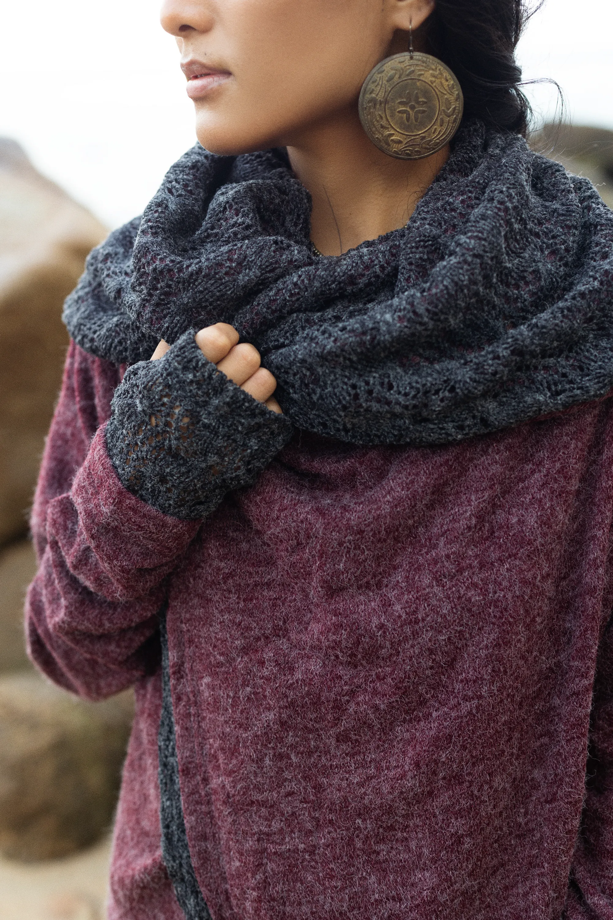 Hooded Cardigan Saranya Red