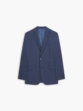 Kingaby Infinity Slim Fit Navy Blue Check Jacket