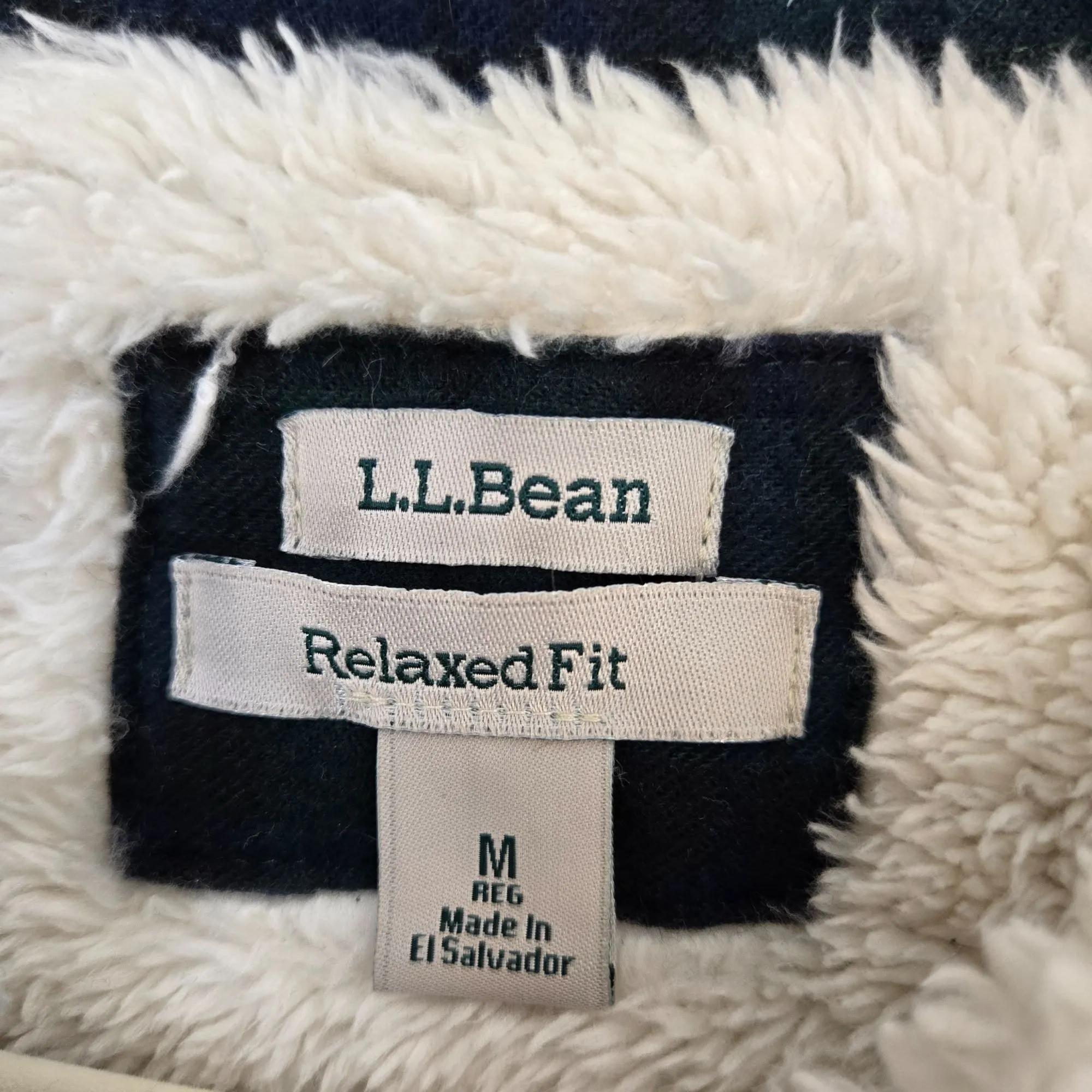 L.L. Bean Scotch Plaid Sherpa Lined Jacket Size Medium