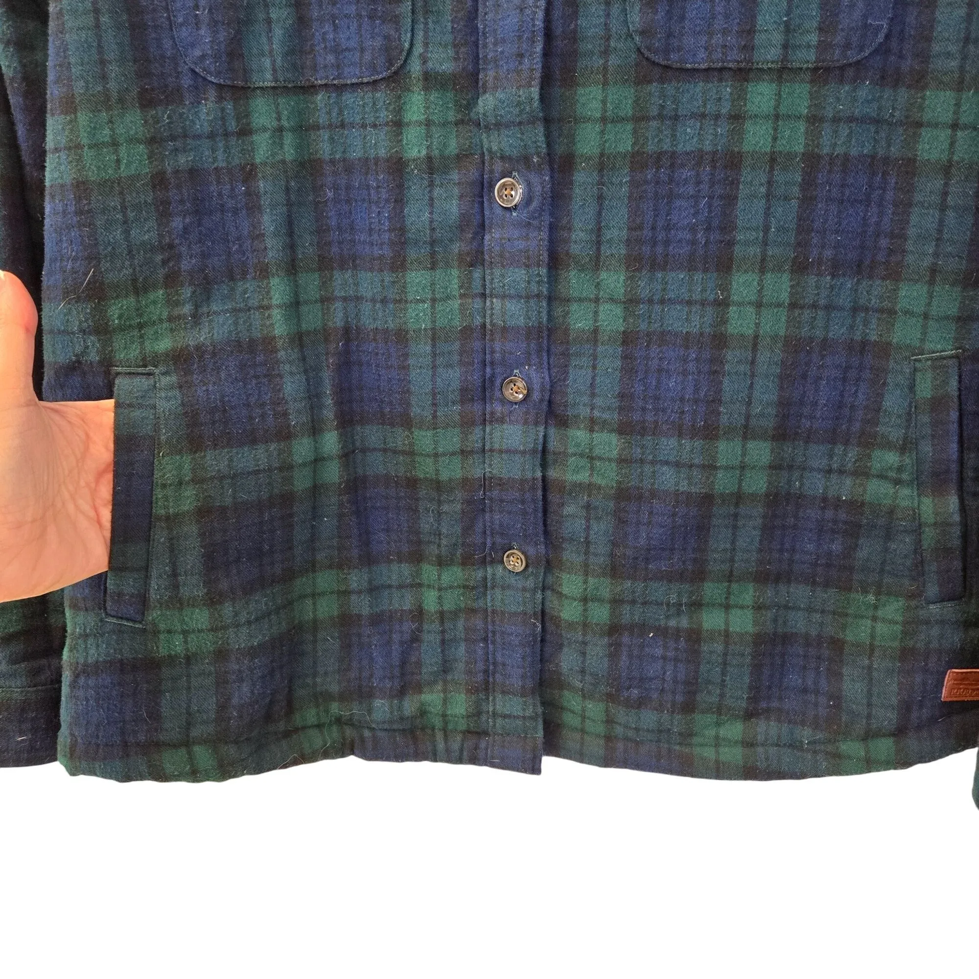 L.L. Bean Scotch Plaid Sherpa Lined Jacket Size Medium