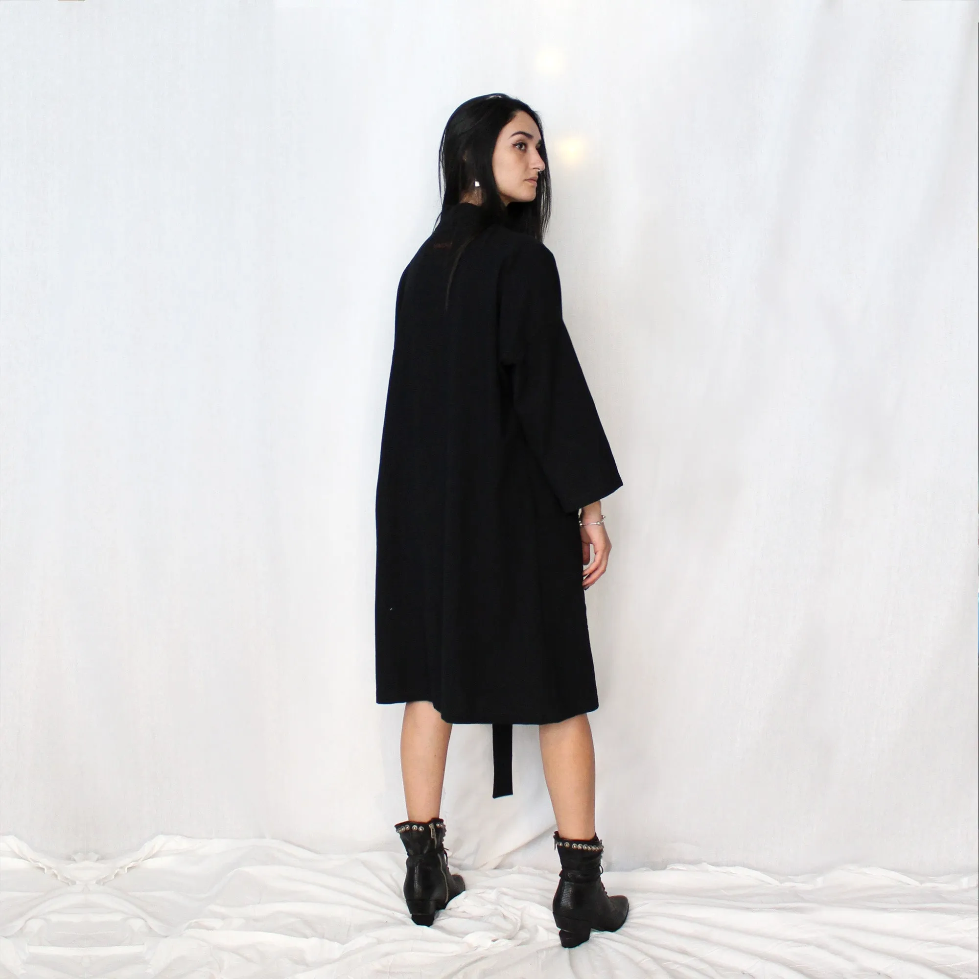 Long Cotton Kimono & Wide Wrap Belt