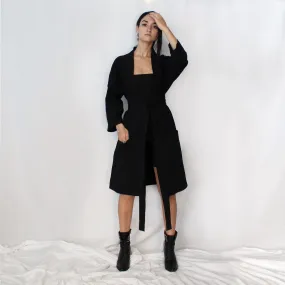 Long Cotton Kimono & Wide Wrap Belt