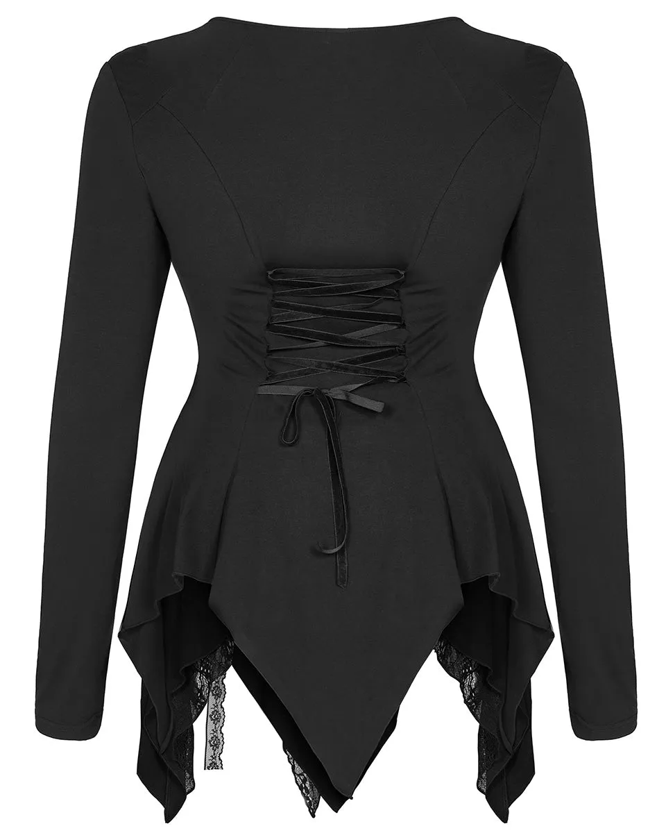 Punk Rave Plus Size Moonshadow Womens Tunic Top - Black