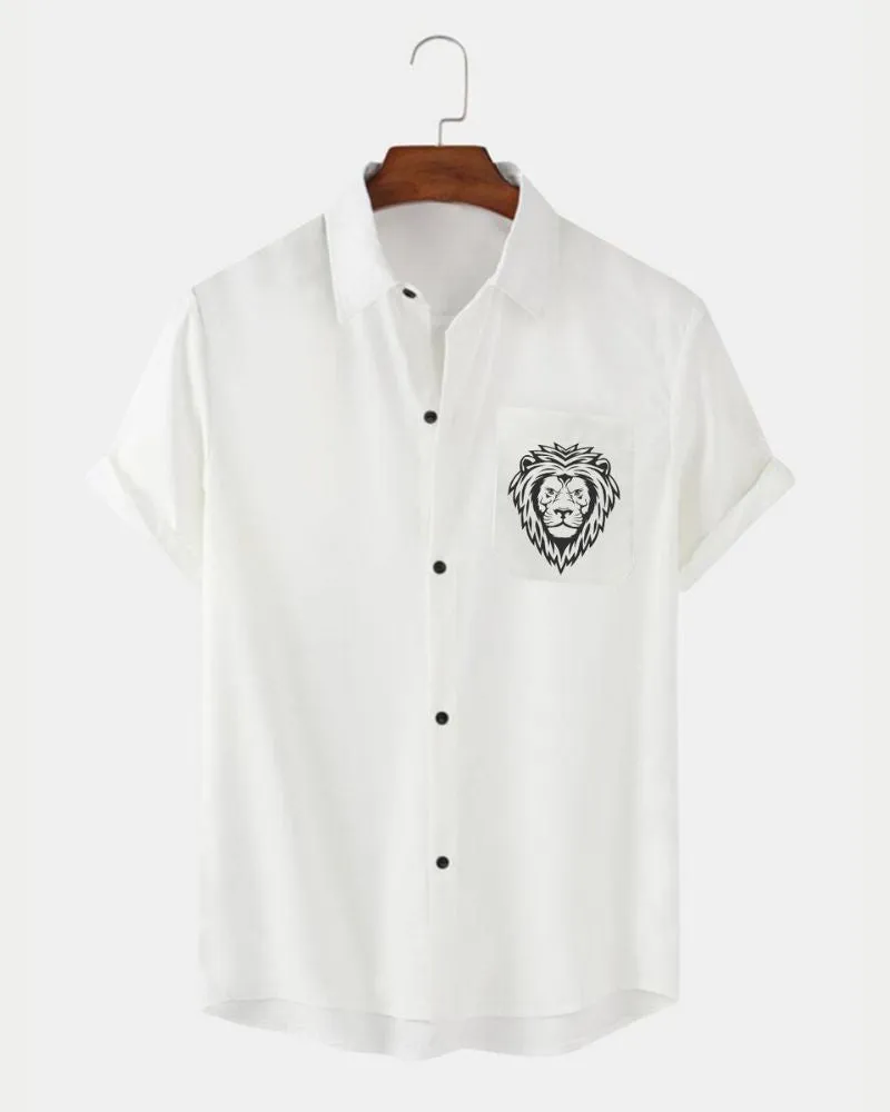 Regal Roar Pocket Shirt-Cotton Folk