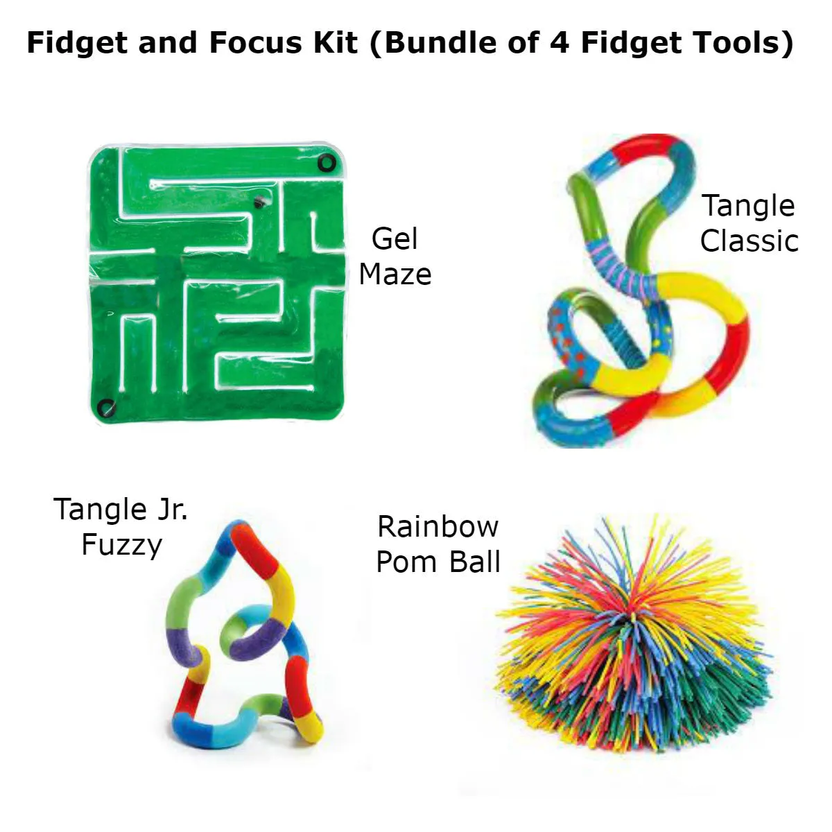 The Fidget and Focus Kit (Bundle of 4 Fidget Tools)