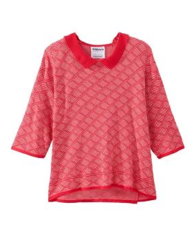 Women's Open Back Collared Knit Sweater