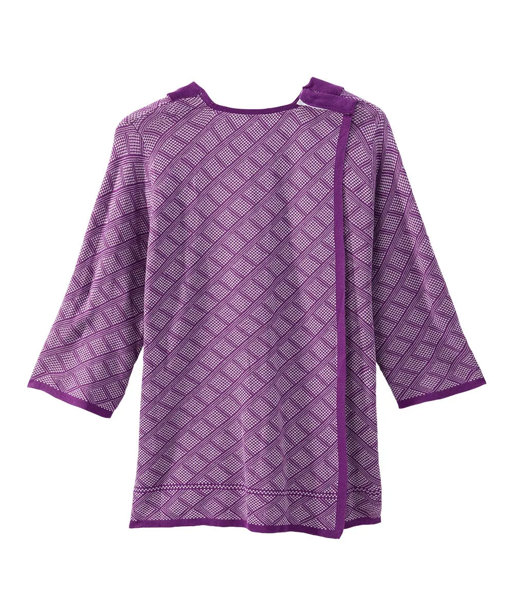 Women's Open Back Collared Knit Sweater