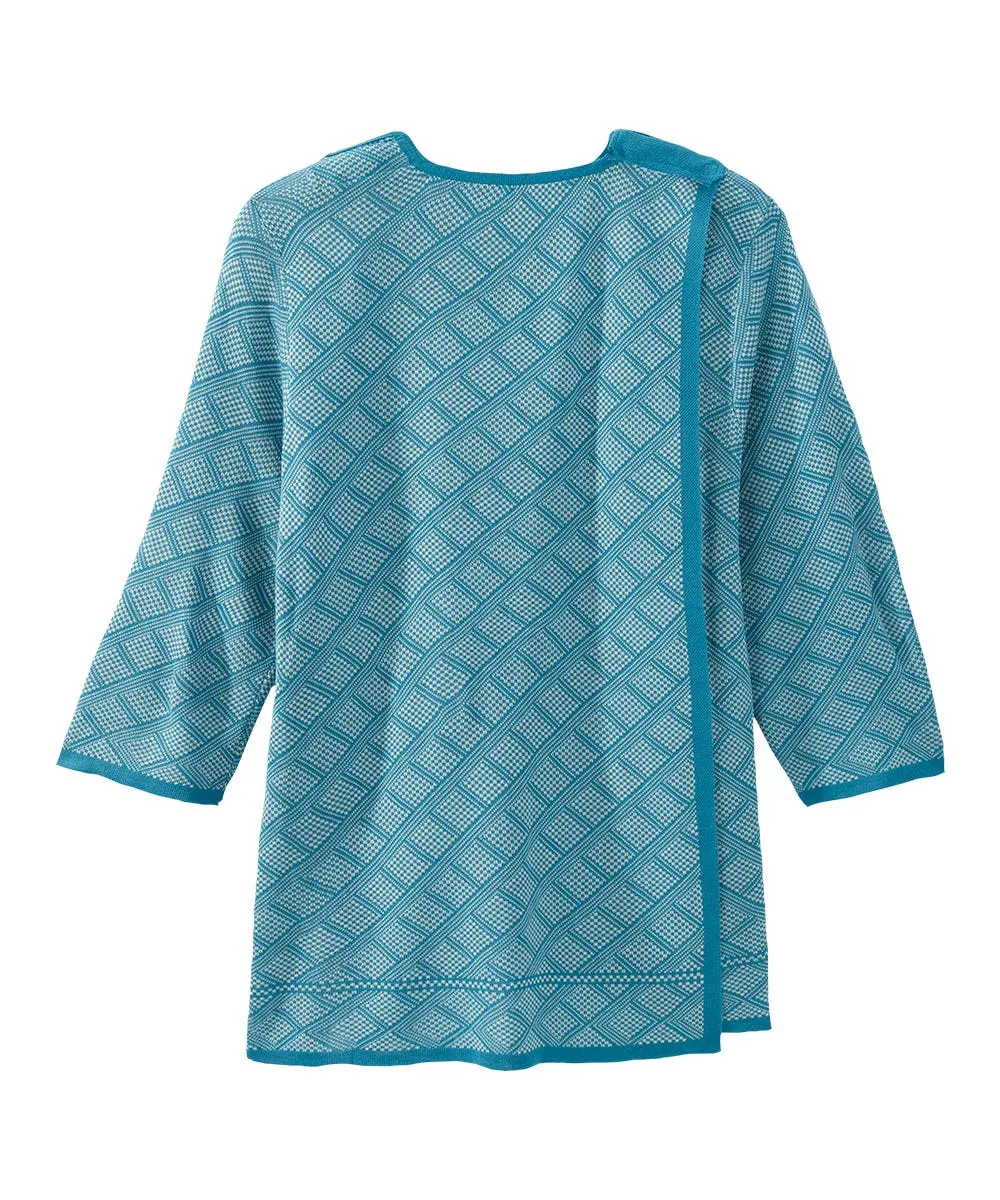 Women's Open Back Collared Knit Sweater